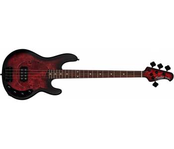 STERLING StingRay HH Dark Scarlet Burst - Бас-гитара 4 струны серия Sterling California Premium